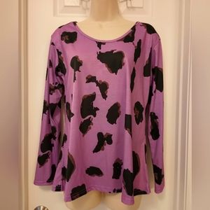 Purple Leopard Print Top